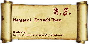 Magyari Erzsébet névjegykártya