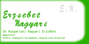 erzsebet magyari business card
